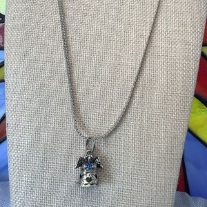 49 Silver Angel Pendant Necklace for Pets